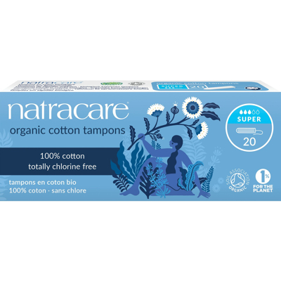 Afbeelding van Natracare Cotton Tampons Super 20ST