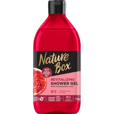 Afbeelding van Nature Box Douchegel Revitalizing with Pomegranate Scent 385ml