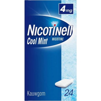 Afbeelding van Nicotinell Kauwgom Cool Mint 4 mg voor stoppen met roken