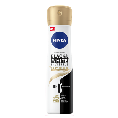 Afbeelding van Nivea Black &amp; White Silky Smooth Deodorant Spray 150ML