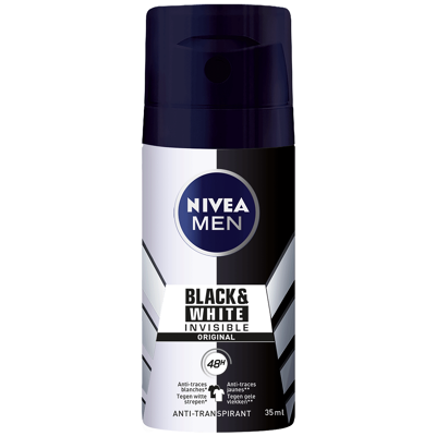 Afbeelding van Nivea Men Black &amp; White Invisible Deodorant Spray Mini 35ML