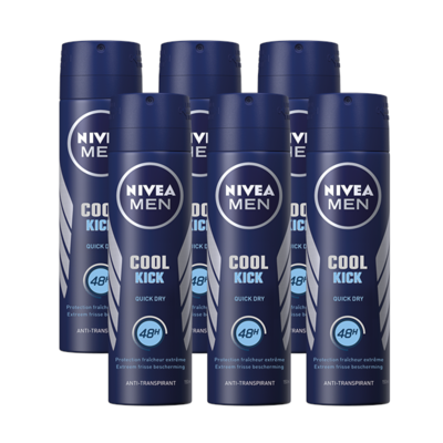 Afbeelding van Nivea Men Cool Kick Deodorant Spray Voordeelverpakking 6x150ML