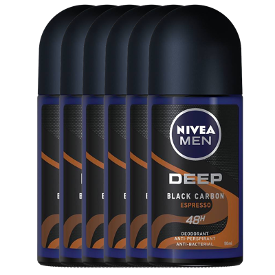 Afbeelding van NIVEA Men Deo Roll on Deep Black Carbon Espresso 50ml