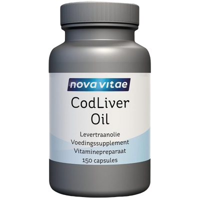 Afbeelding van Nova Vitae Cod Liver Oil Levertraanolie Capsules 150st