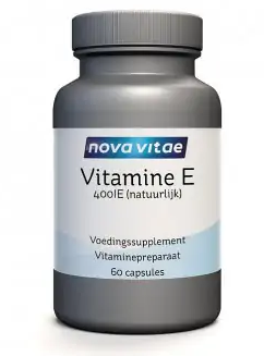 Afbeelding van Nova Vitae Vitamine E 400iu, 60 capsules