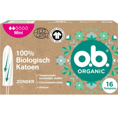 Afbeelding van OB Organic Tampons Mini 16ST