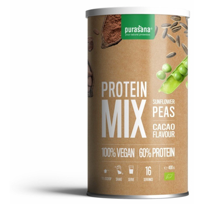 Afbeelding van Purasana Pea Sunflower Protein Mix Cacao 400GR