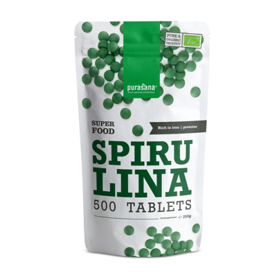Afbeelding van Purasana Spirulina 500 Mg Bio, tabletten