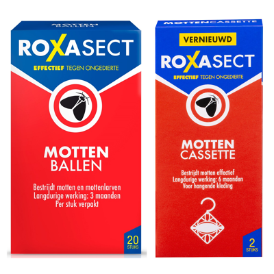 Afbeelding van Roxasect Anti Motten Combipack Mottenballen en Mottencassette 2 Stuks