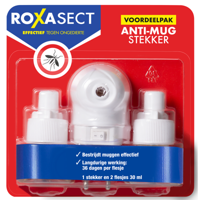 Afbeelding van Roxasect Voordeelpak Anti Mug Stekker + 2 Navullingen