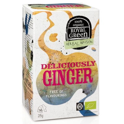 Afbeelding van 20% korting Royal Green Deliciously Ginger Bio (16 Theezakjes)