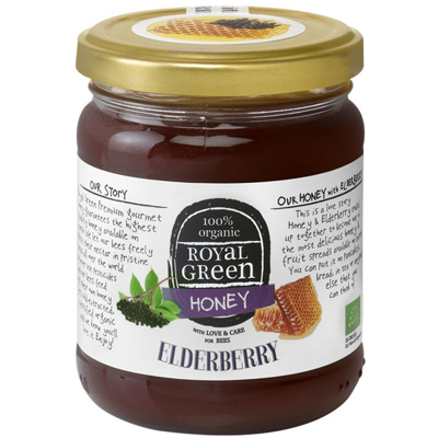 Afbeelding van Royal Green Elderberry Honey Bio, 250 gram