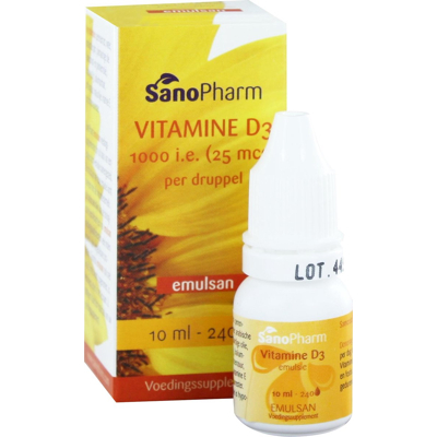 Afbeelding van Sanopharm Vitamine D3 1000ie Emulsan, 10 ml