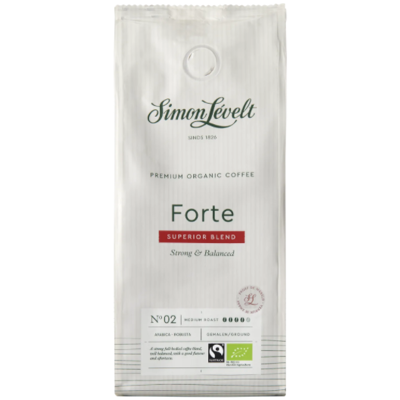 Afbeelding van Simon Lévelt Voorverpakte koffie Forte Premium Organic Coffee snelfiltermaling 250g