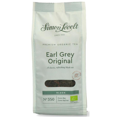 Afbeelding van Simon Lévelt Earl Grey Original Premium Organic Tea 90 gram losse thee Zwarte