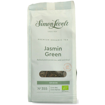 Afbeelding van Simon Lévelt Jasmin Green Premium Organic Tea 90g losse thee Jasmijn