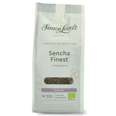 Afbeelding van Simon Lévelt Sencha Finest Premium Organic Tea 90g losse thee Groene