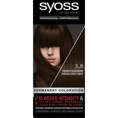 Afbeelding van Syoss Professional Haarverf 3 8 Donker Goudbruin