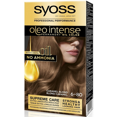 Afbeelding van 2+2 gratis: Syoss Oleo Intense Haarverf 6 80 Caramel Blond