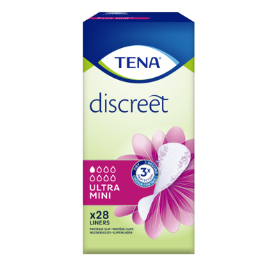 Afbeelding van TENA Discreet Ultra Mini Inlegkruisjes Multi verpakking 6x28ST