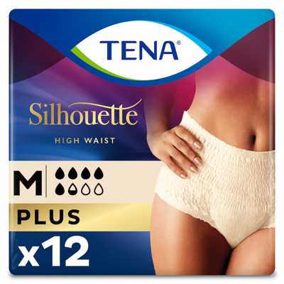 Afbeelding van TENA Silhouette Plus High Waist Crème M 12ST