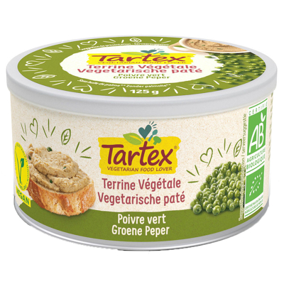 Afbeelding van Tartex Pate Groene Peper Bio, 125 gram