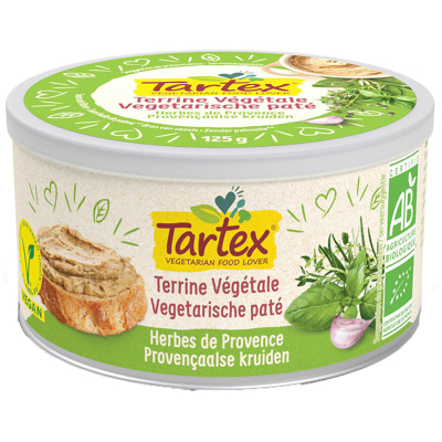 Afbeelding van Tartex Vegetarische Paté Provençaalse Kruiden 125GR
