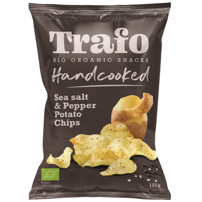 Afbeelding van Trafo Handcooked Seasalt &amp; Pepper Chips 125GR