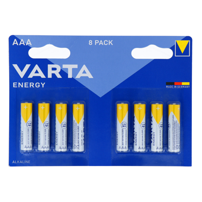 Afbeelding van Varta Batterijen Energy Alkaline LR03/AAA 1.5 Volt 8 Stuks