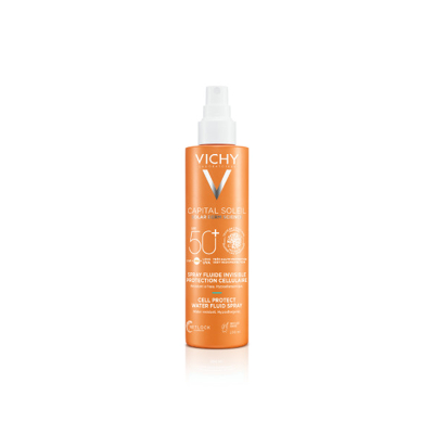 Afbeelding van Vichy Capital Soleil Cell Protect Fluïde Spray SPF50+ zonnebrand voor lichaam en gezicht