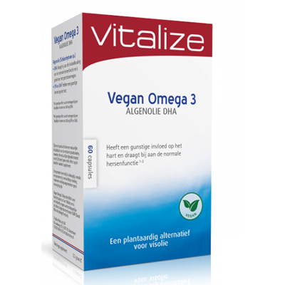Afbeelding van Vitalize Vegan Omega 3 Algenolie DHA Capsules