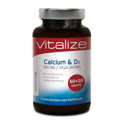 Afbeelding van Vitalize Calcium &amp; D3 Kauwtabletten