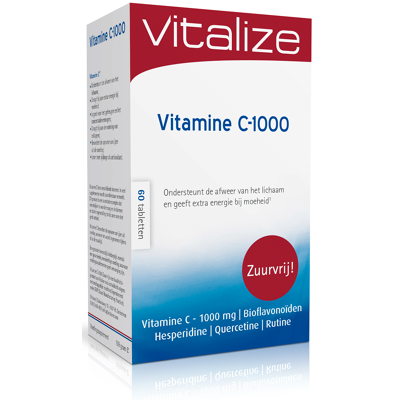 Afbeelding van Vitalize Vitamine C 1000 mg Zuurvrij Tabletten 60TB
