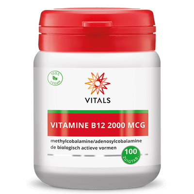Afbeelding van Vitals Vitamine B12 2000mcg Zuigtabletten