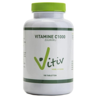 Afbeelding van Vitiv Vitamine C1000 Zuurvrij Tabletten