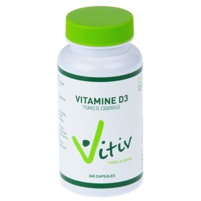Afbeelding van Vitiv Vitamine D3 3000iu Capsules