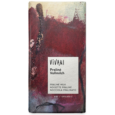 Afbeelding van Vivani Chocolade Melk Praline Nougat Bio, 100 gram