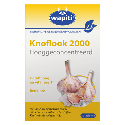 Afbeelding van Wapiti Knoflook 2000, 30 tabletten
