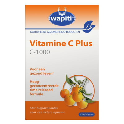 Afbeelding van Wapiti Vitamine C Plus 1000 Mg, 45 tabletten