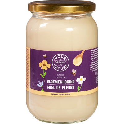 Afbeelding van Your Organic Nature Bloemenhoning Crème 900 gr