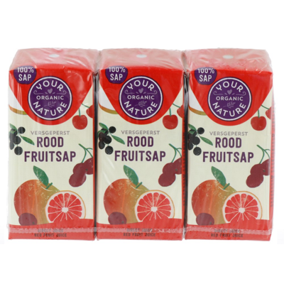 Afbeelding van Your Organic Nature Rood Fruit Sap 6 pack