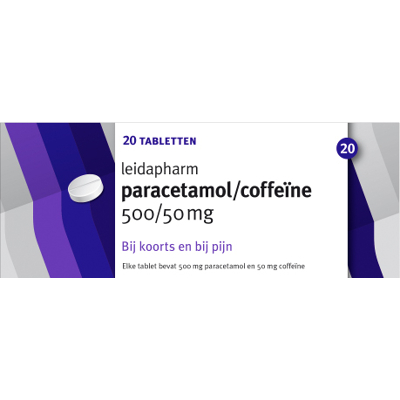Afbeelding van Leidapharm Paracetamol Coffeine Tabletten 20st