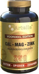 Afbeelding van Artelle Calcium Magnesium Zink Tabletten 250 st *