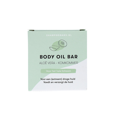 Afbeelding van Huidolie Bar Body Oil is 100% vegan en plasticvrij Aloë Vera &amp; Komkommer