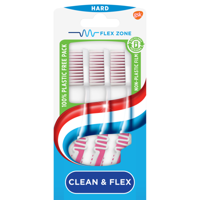 Afbeelding van Aquafresh Tandenborstel Clean &amp; Flex Hard, 3 stuks