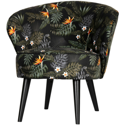Afbeelding van Bo fauteuil velvet bloemprint