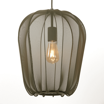 Afbeelding van Light &amp; Living Plumeria hanglamp Ø34x40 cm donkergroen Stof