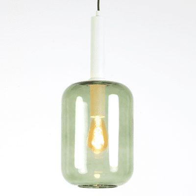 Afbeelding van Light &amp; Living Lekar hanglamp Ø22 cm licht grijs/groen Glas