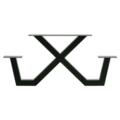 Afbeelding van Woood Tablo onderstel X poot outdoor Metaal zwart (1 stuks)