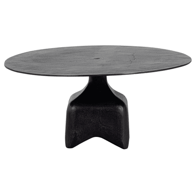 Afbeelding van Woood Foss salontafel 40 x ø75 cm zwart/bruin Aluminium